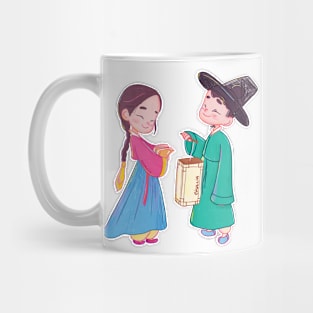 cute hanbok couple Mug